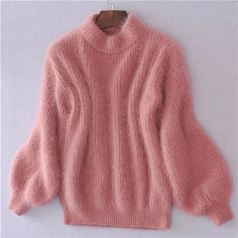 Brenda – Pulover Vintage în Stil Angora