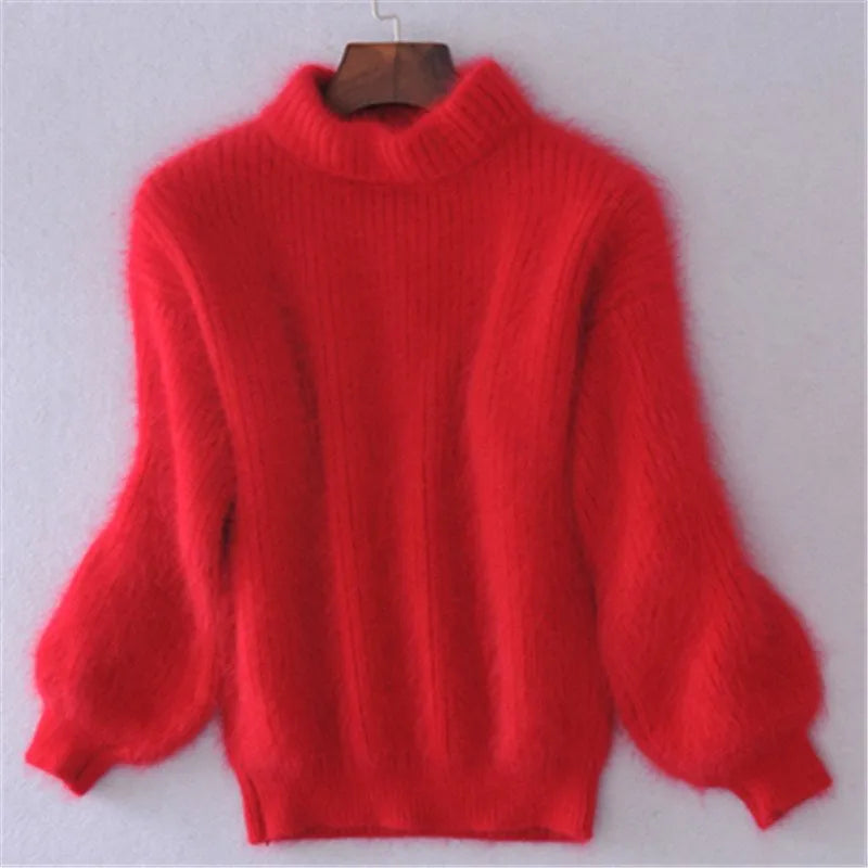 Brenda – Pulover Vintage în Stil Angora