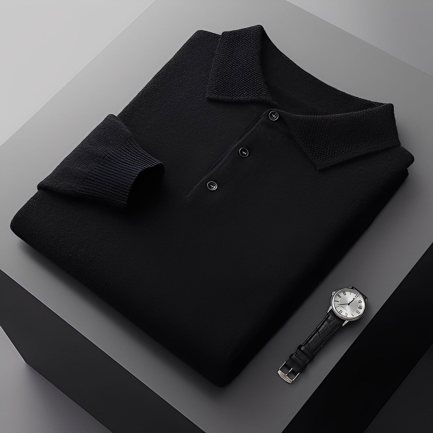 Romilly - Pulover Polo Elegant din Cașmir pentru Bărbați