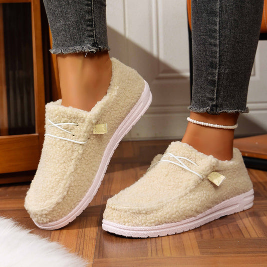 Mellony - Pantofi plați Teddy eleganți pentru femei