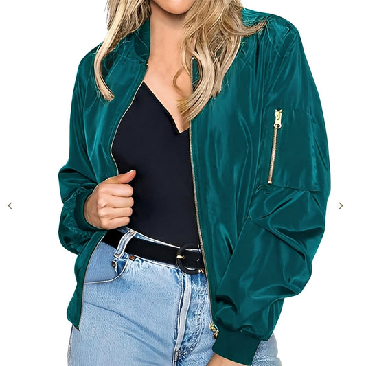 Shirlee - Jachetă bomber comodă, de inspirație retro, pentru femei