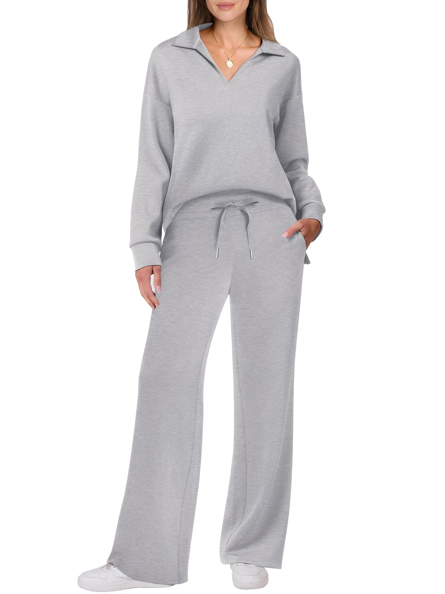 Justina - Set confortabil cu pulover și pantaloni pentru femei