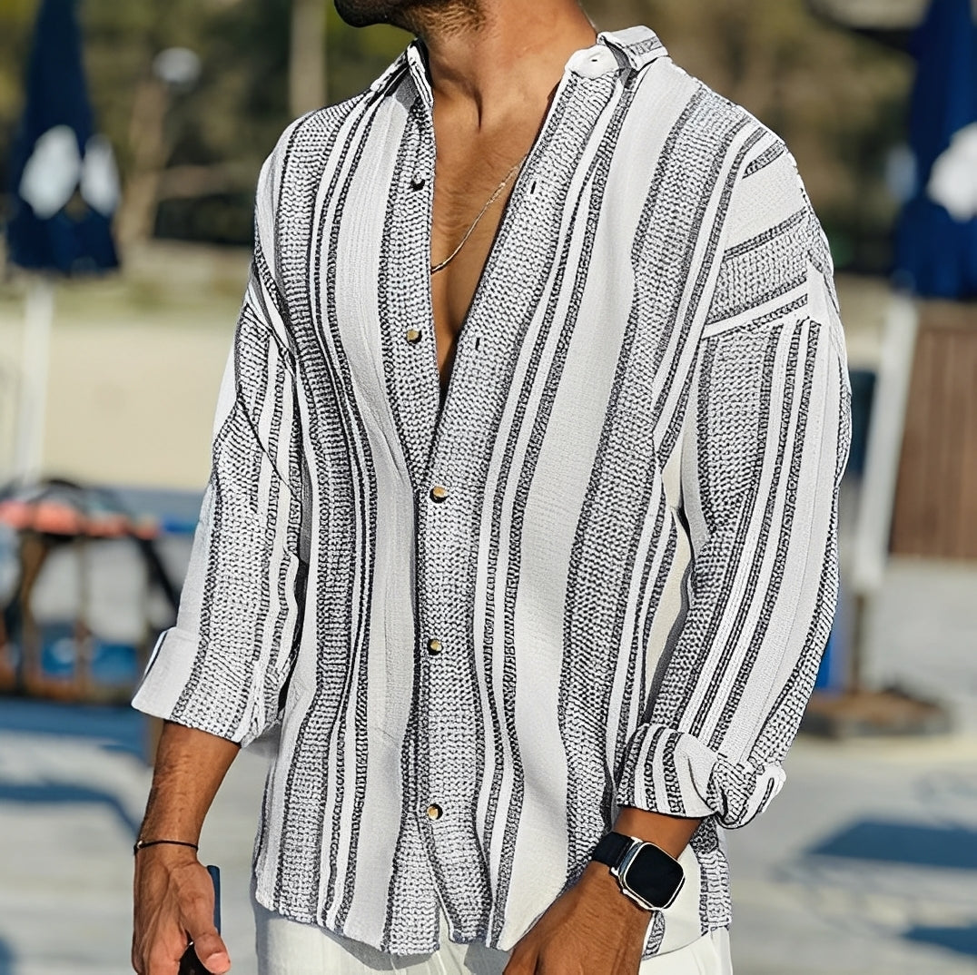 Rocco - Cămașă casual cu dungi pentru bărbați