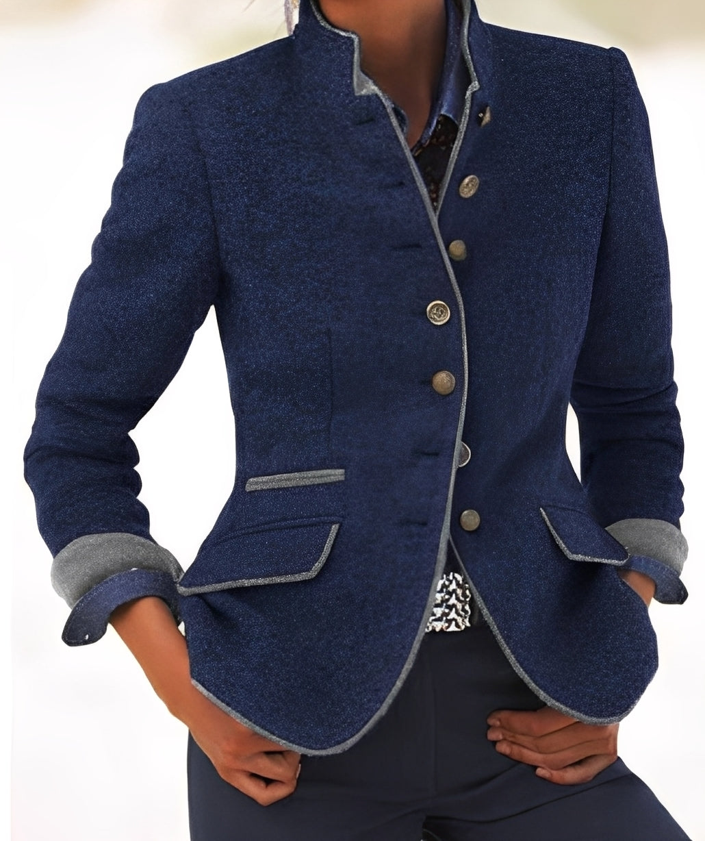 Kaelyn - Jachetă modernă de damă cu buzunare