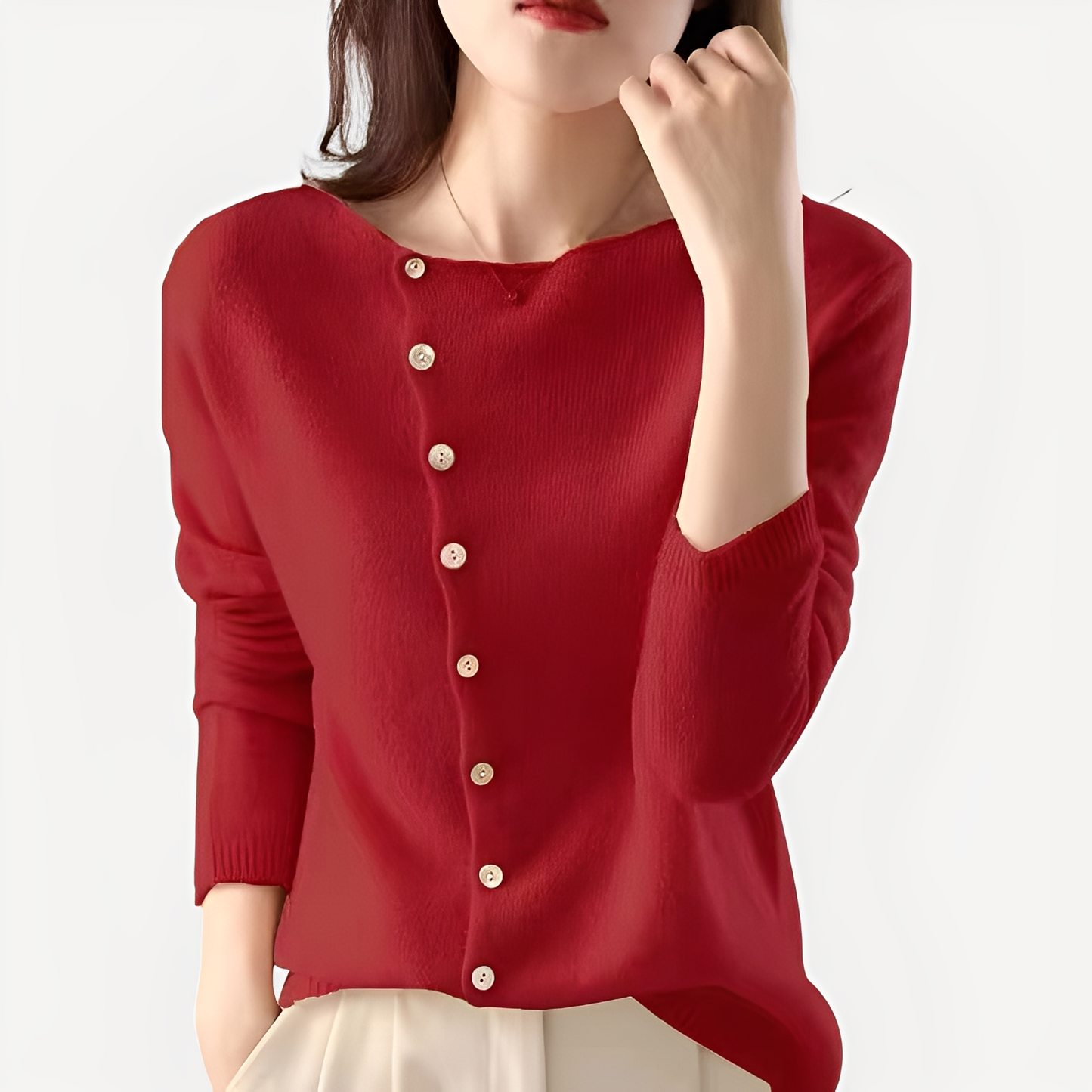 Daria - Cardigan cu un singur rând, călduros și elegant pentru femei
