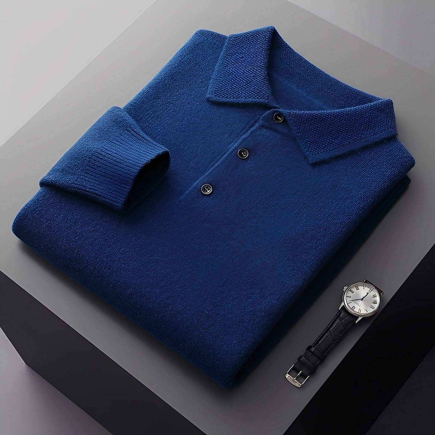 Romilly - Pulover Polo Elegant din Cașmir pentru Bărbați