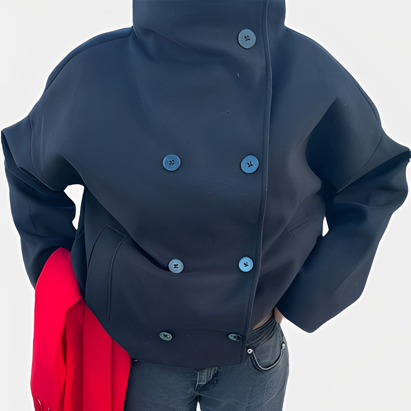 Carolyn - Jachetă de damă sofisticată, cu un rând de nasturi, din lână