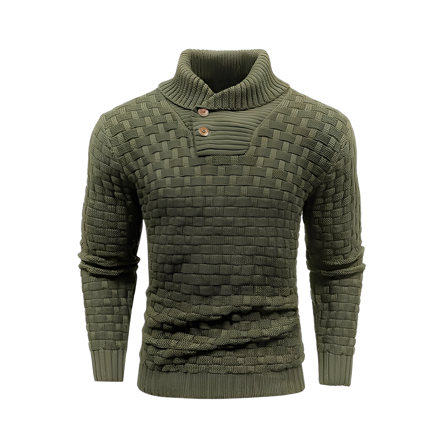 Branson - Pulover lejer din tricot cu guler înalt pentru bărbați