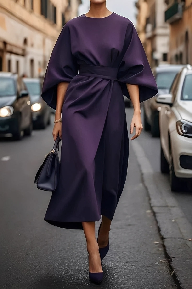 Elena - Rochie elegantă și lejeră cu curea pentru femei