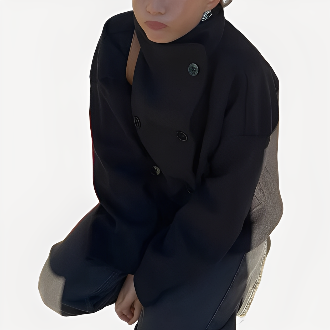 Carolyn - Jachetă de damă sofisticată, cu un rând de nasturi, din lână