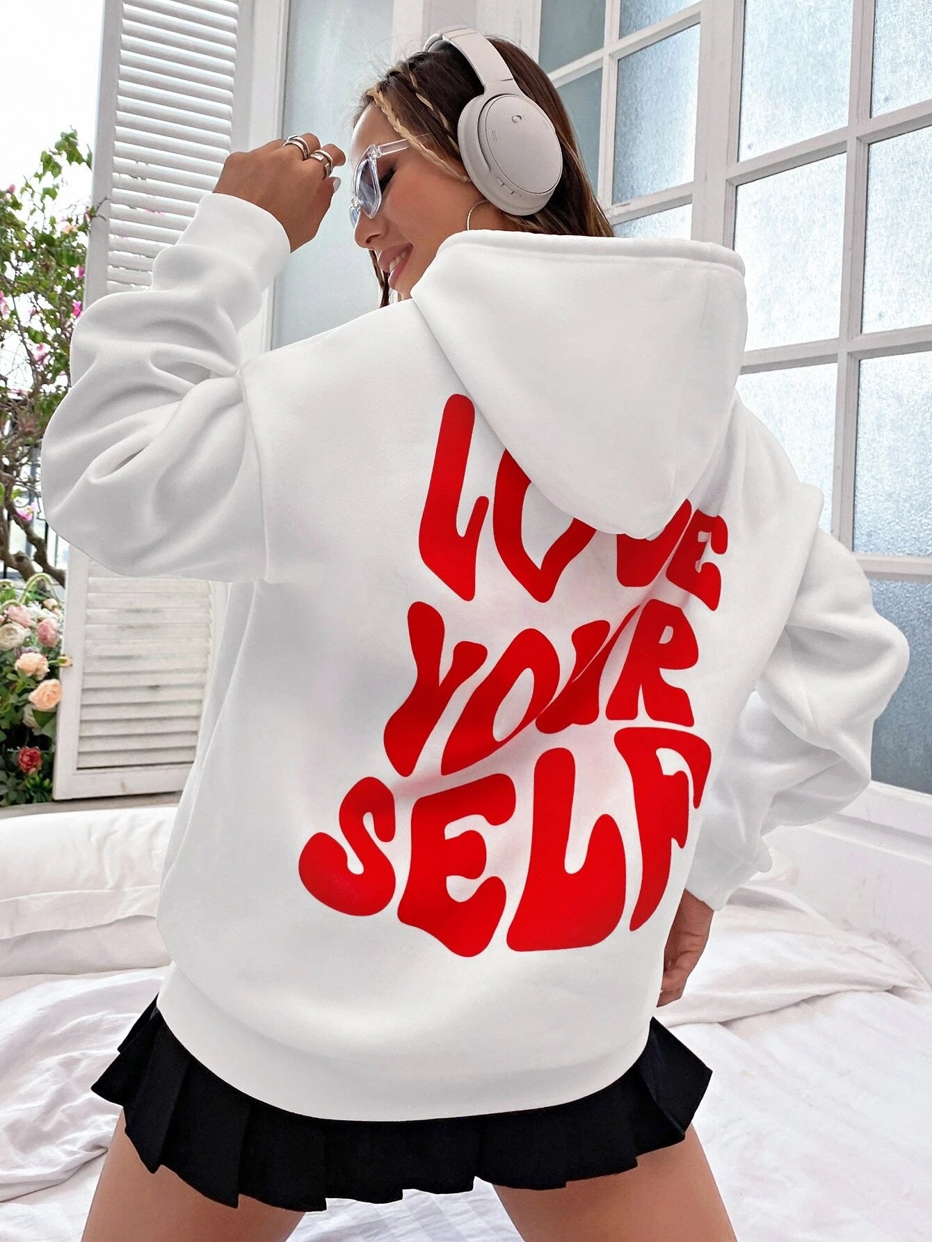 Lovely – Hanorac din bumbac cu stil declarativ