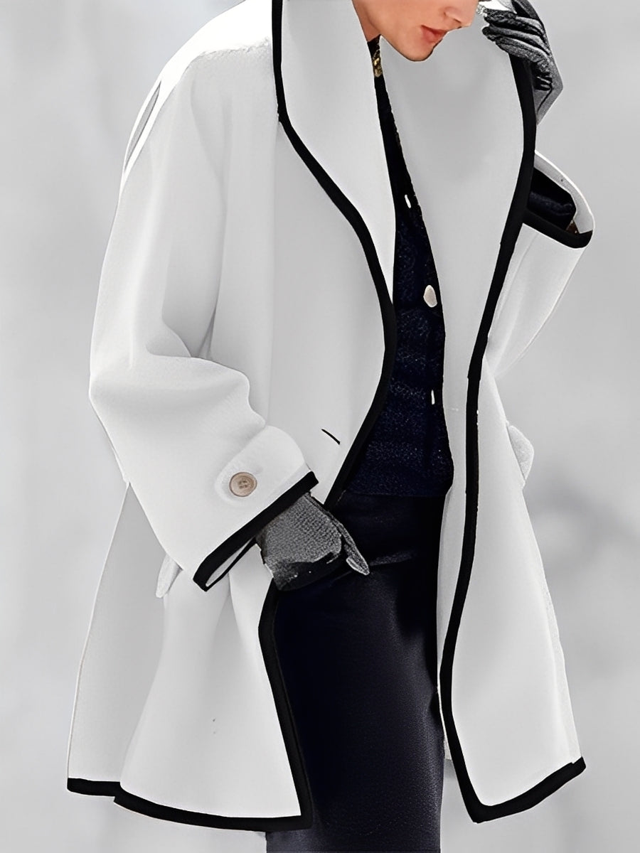 Mikayla - Palton călduros din lână cu glugă pentru femei