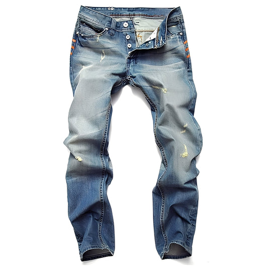 Kaleb - Jeans clasici cu Rips pentru bărbați