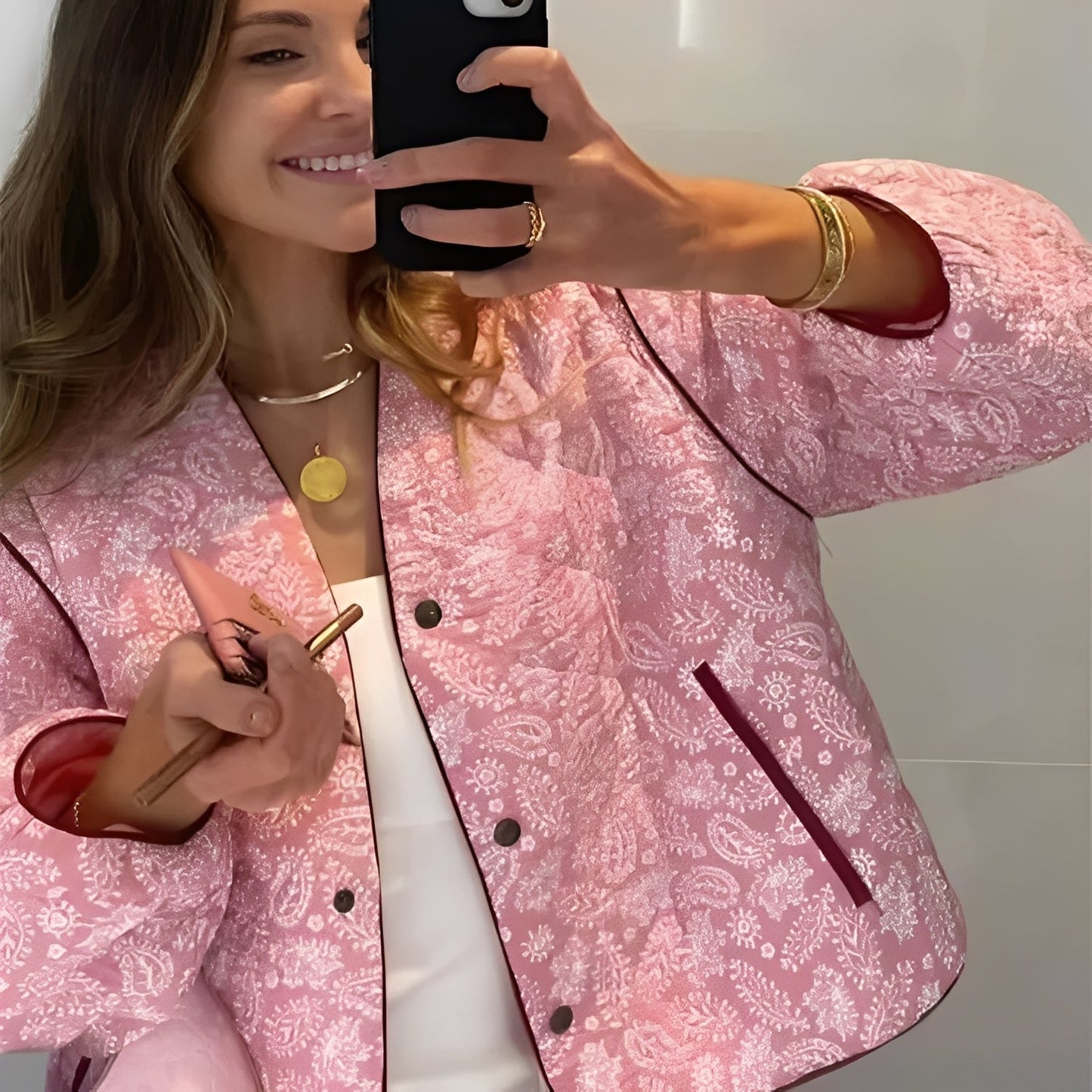 Katelyn - Geacă casual matlasată pentru femei cu design patchwork
