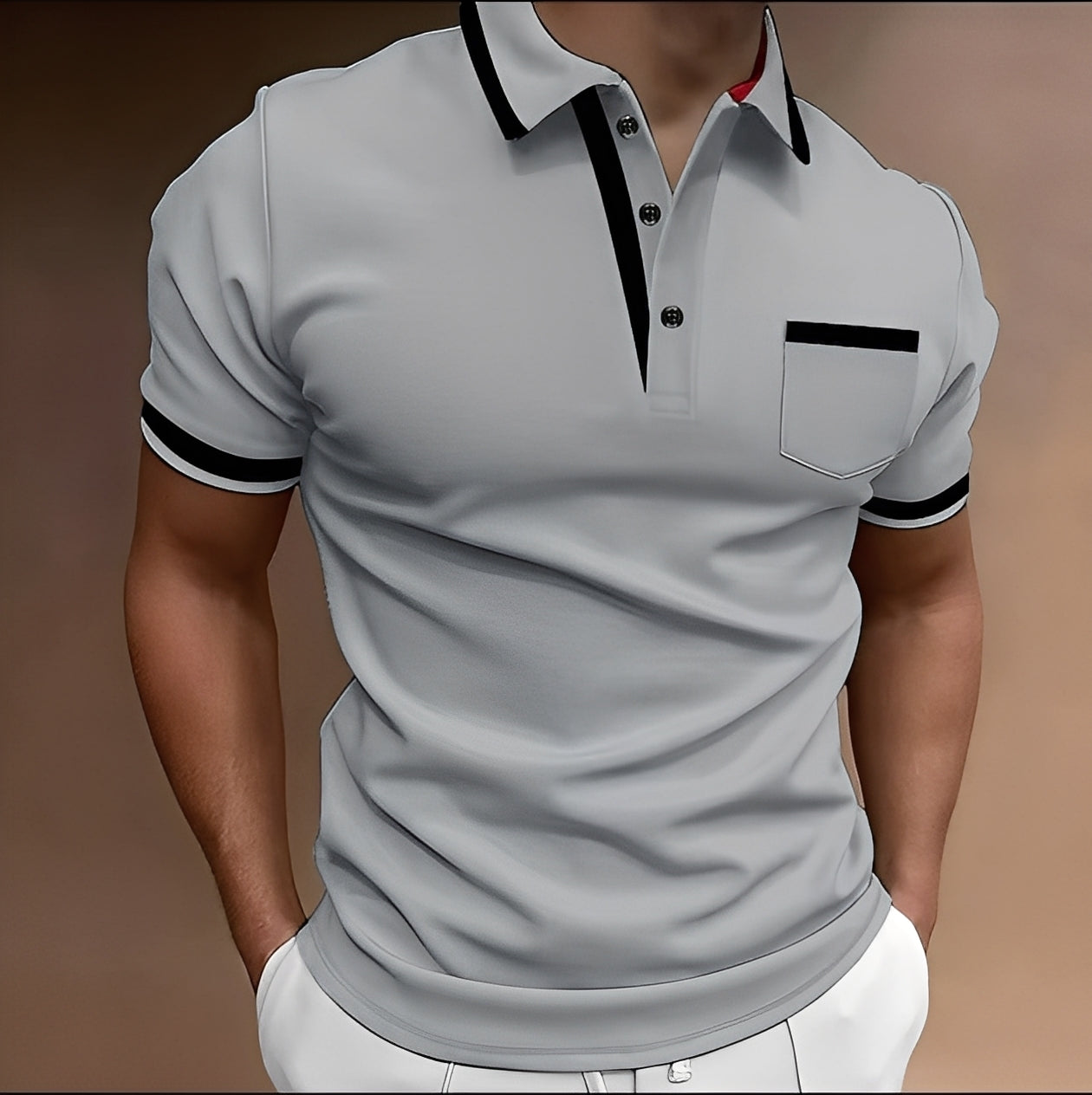 Alijah - Tricou polo elegant și cambrat pentru bărbați