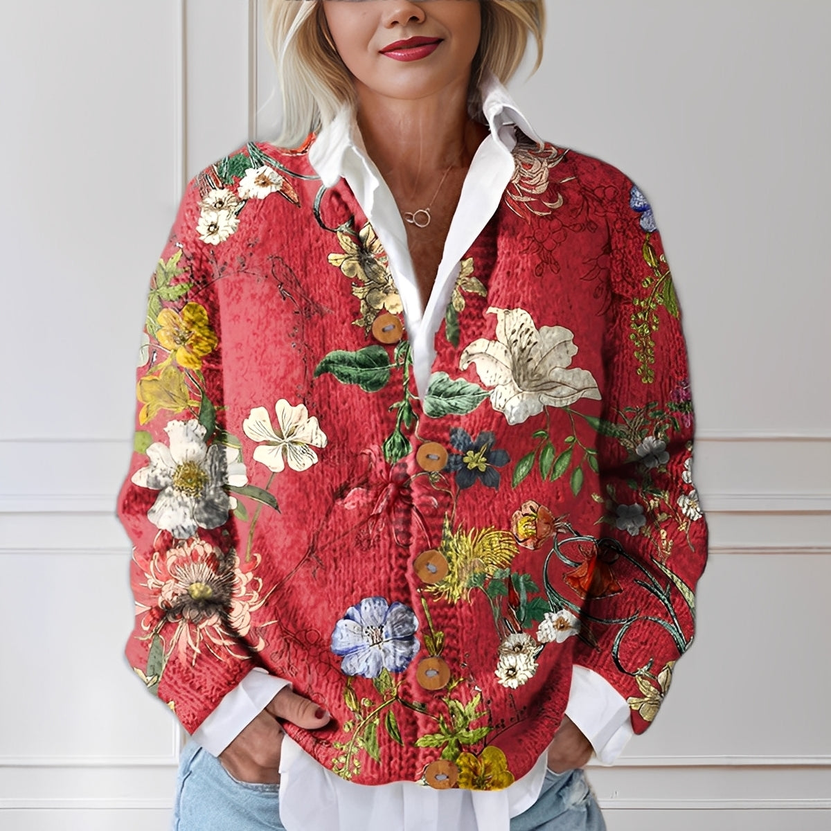Yasmin - Cardigan floral elegant pentru doamne
