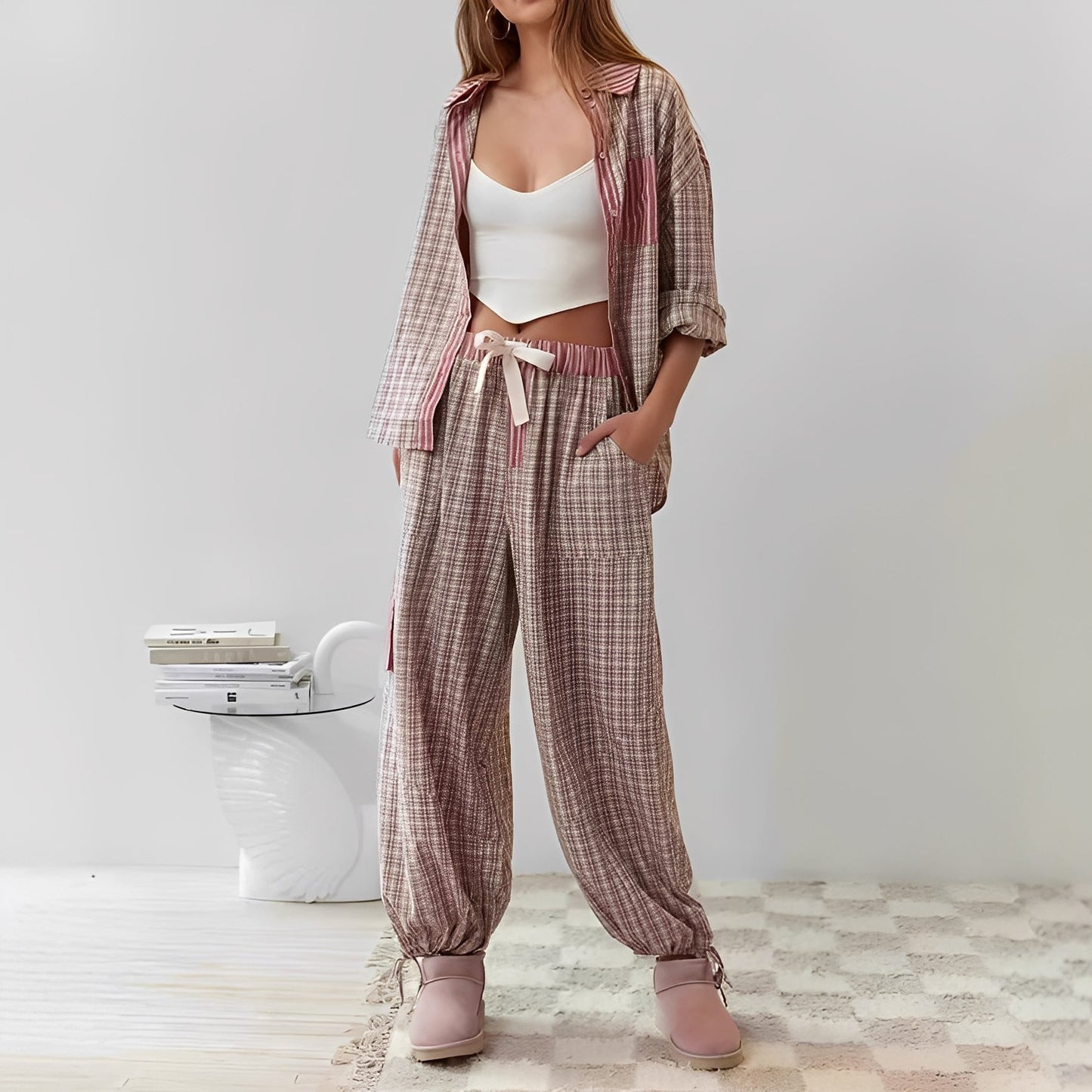 Elenora - Set de pijama confortabil și ușor din două piese pentru femei