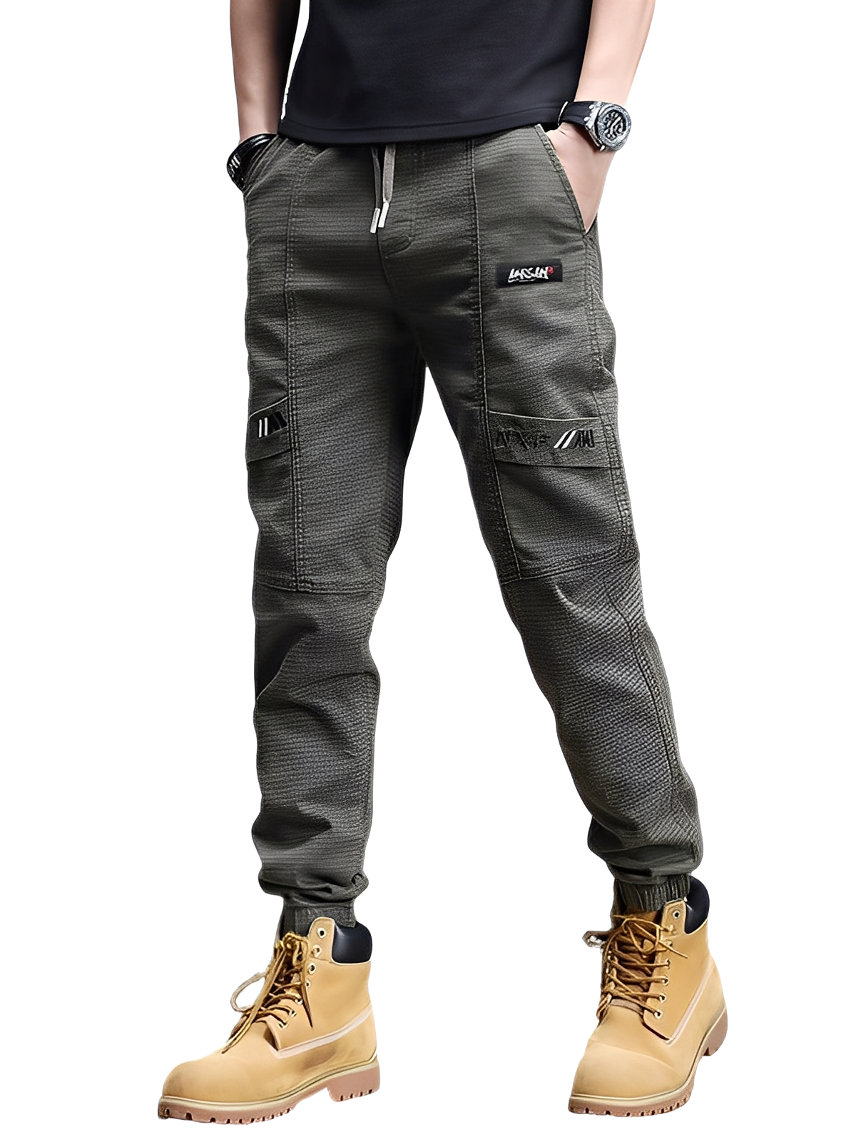 Alvin - Pantaloni de sport eleganți cu șnur pentru bărbați