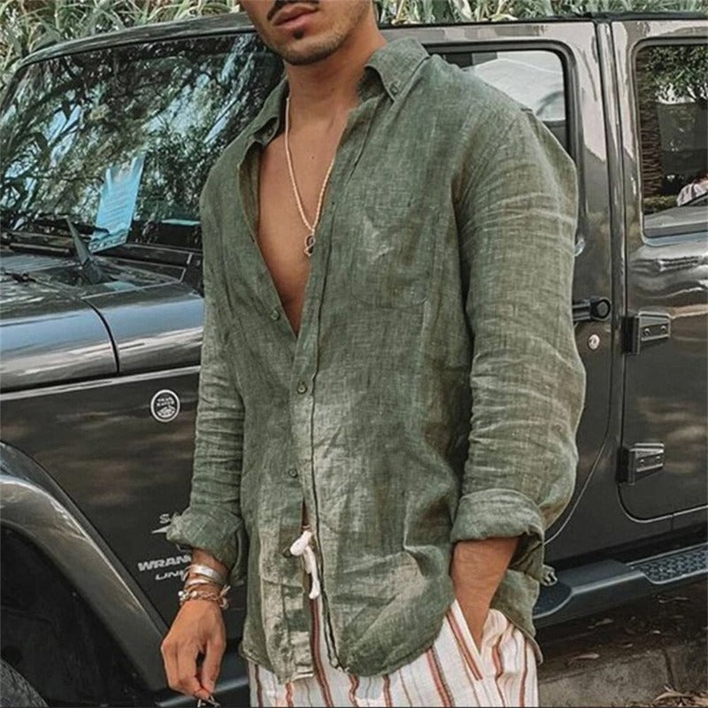 Harlo – Cămașă elegantă din in pentru bărbați