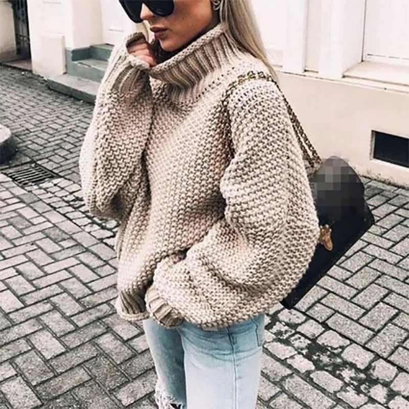 Brooke – Pulover cu guler înalt extra gros