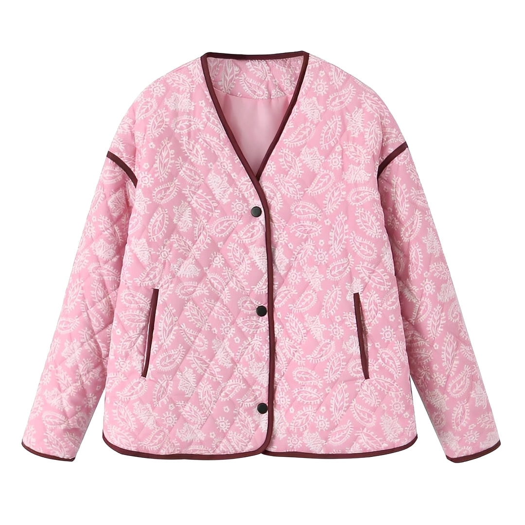 Katelyn - Geacă casual matlasată pentru femei cu design patchwork