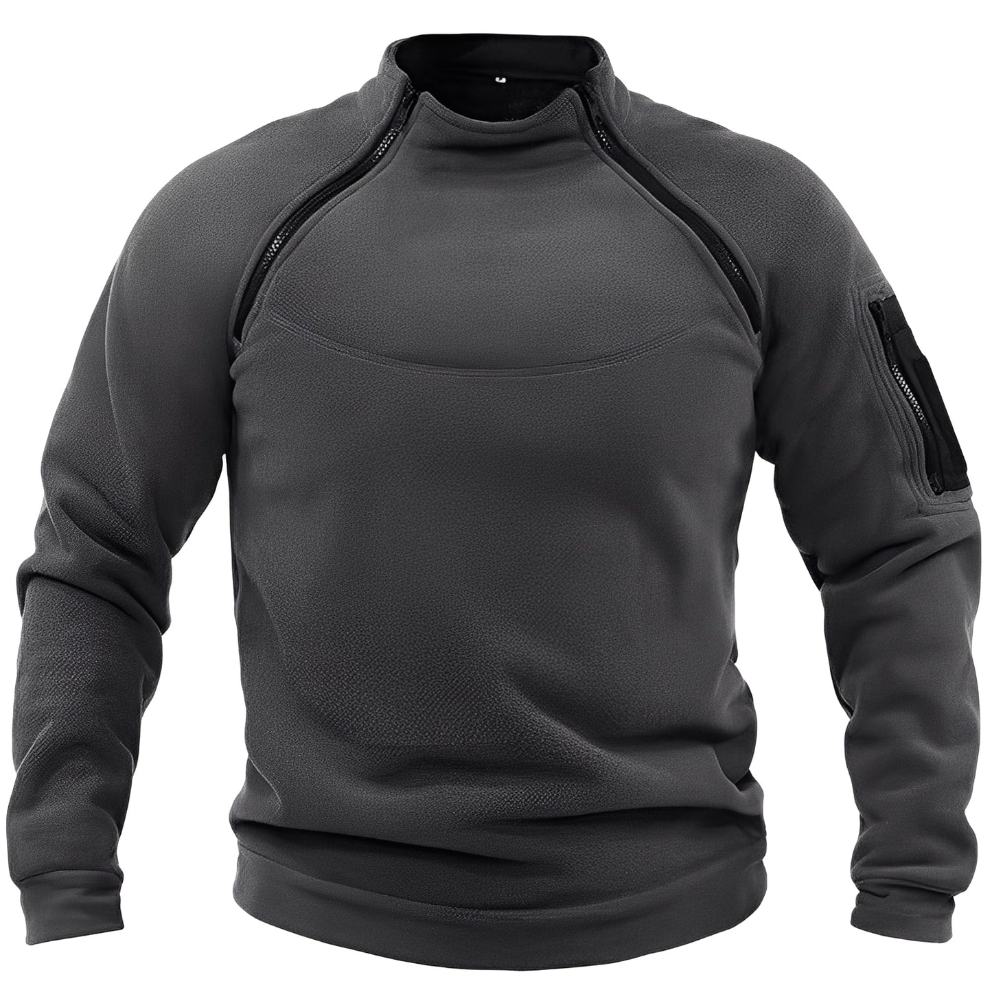 Wilbur - Pulover călduros din fleece cu fermoar pentru bărbați