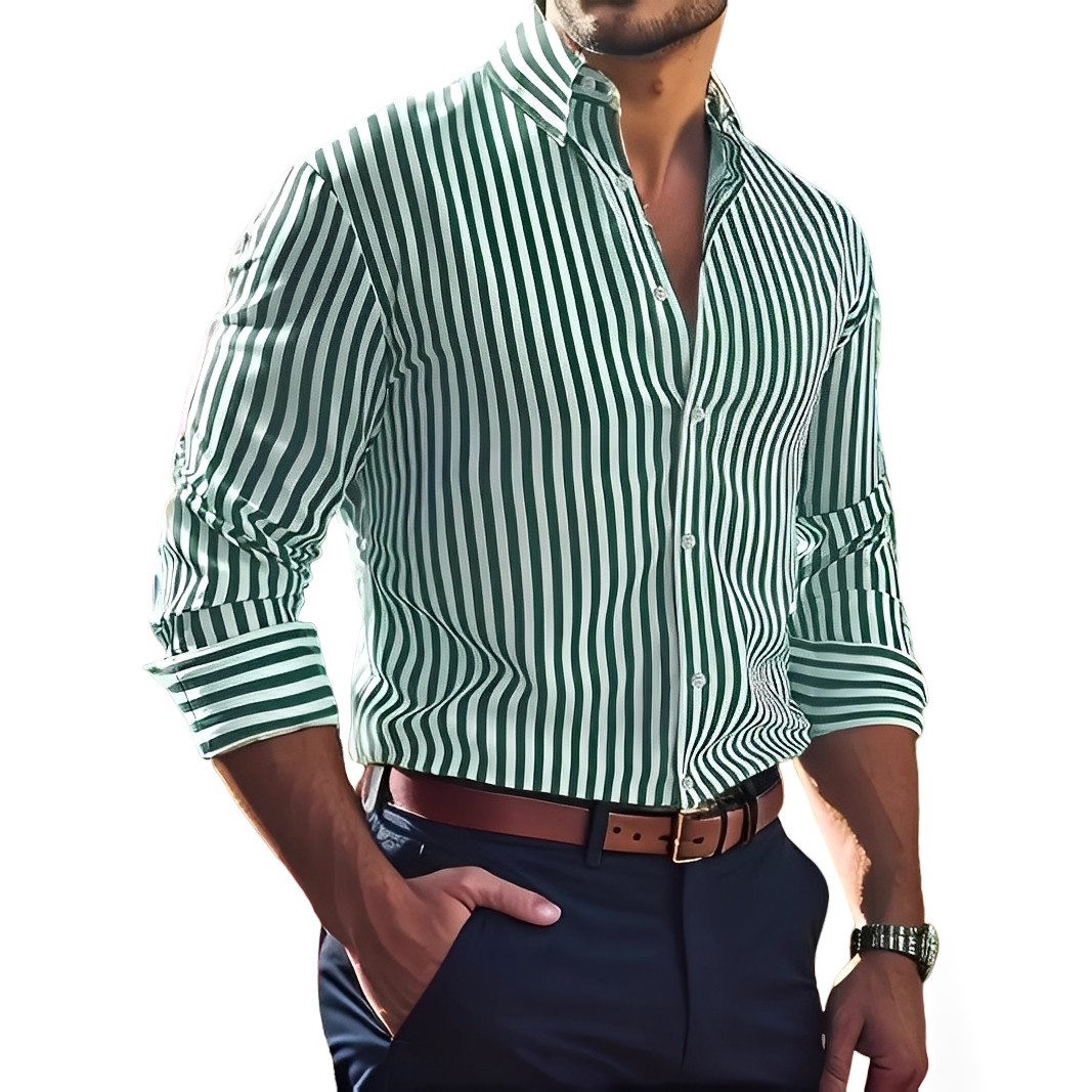 Brycen - Cămașă elegantă cu mâneci lungi și dungi pentru bărbați