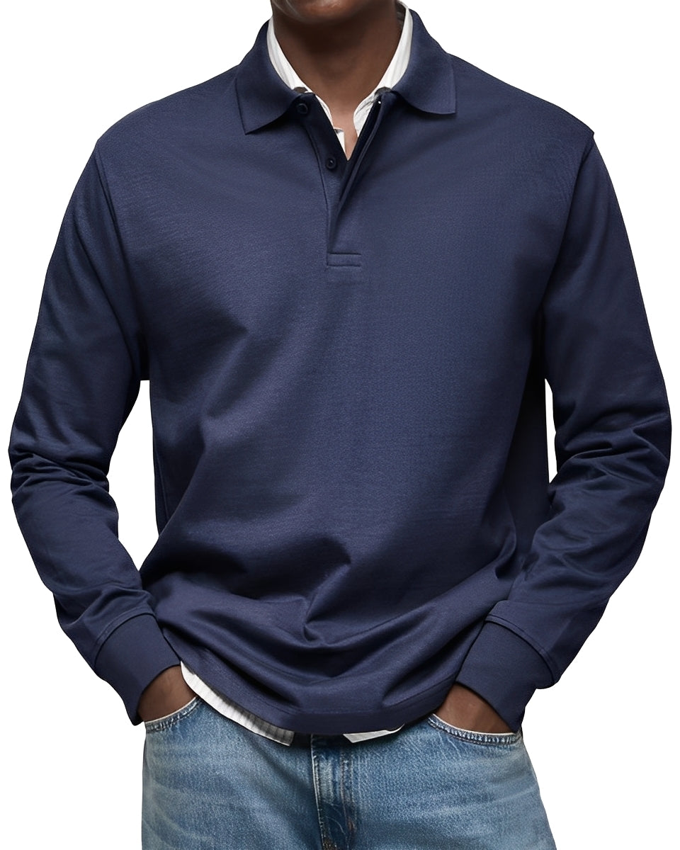 Rowan - Polo cu mânecă lungă elegant pentru bărbați
