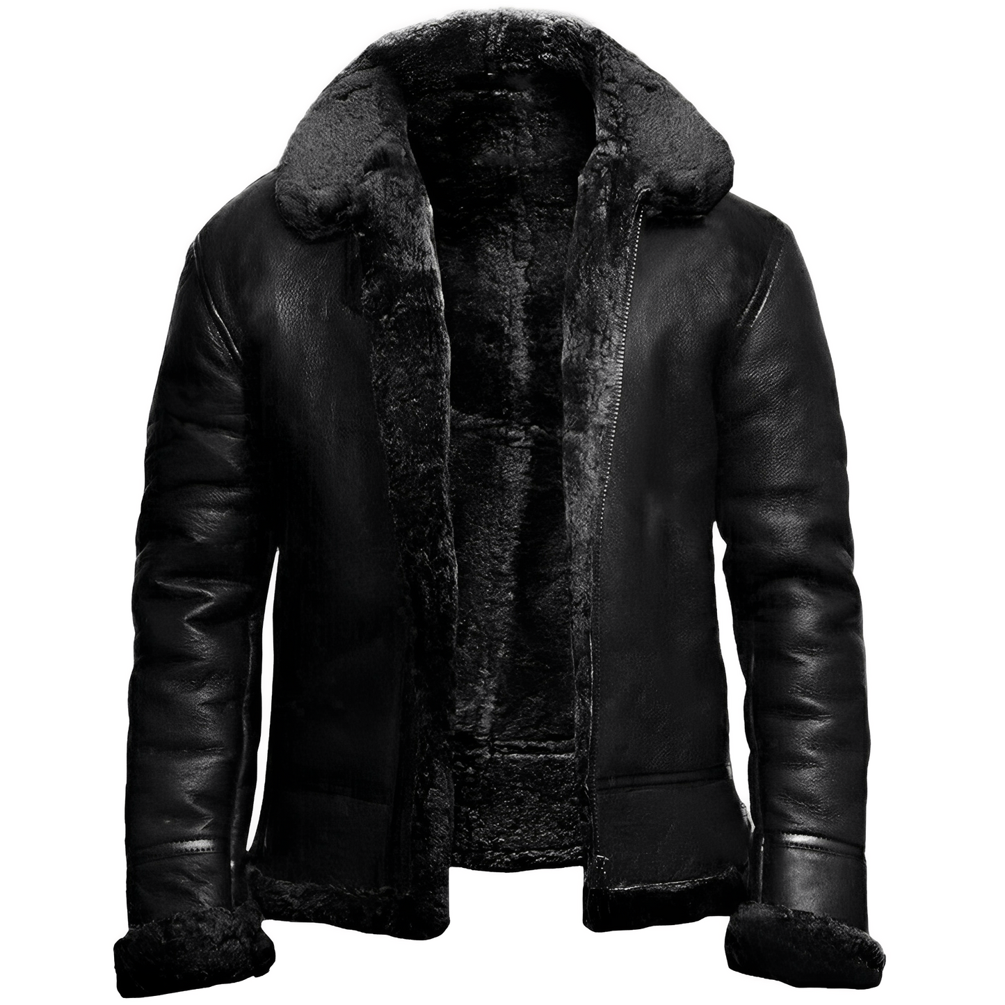 Tristan - Geacă tradițională din piele cu guler revers pentru bărbați