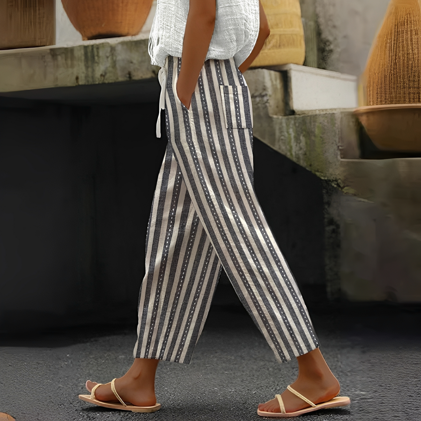 Betty - Pantaloni eleganți cu buzunare pentru femei