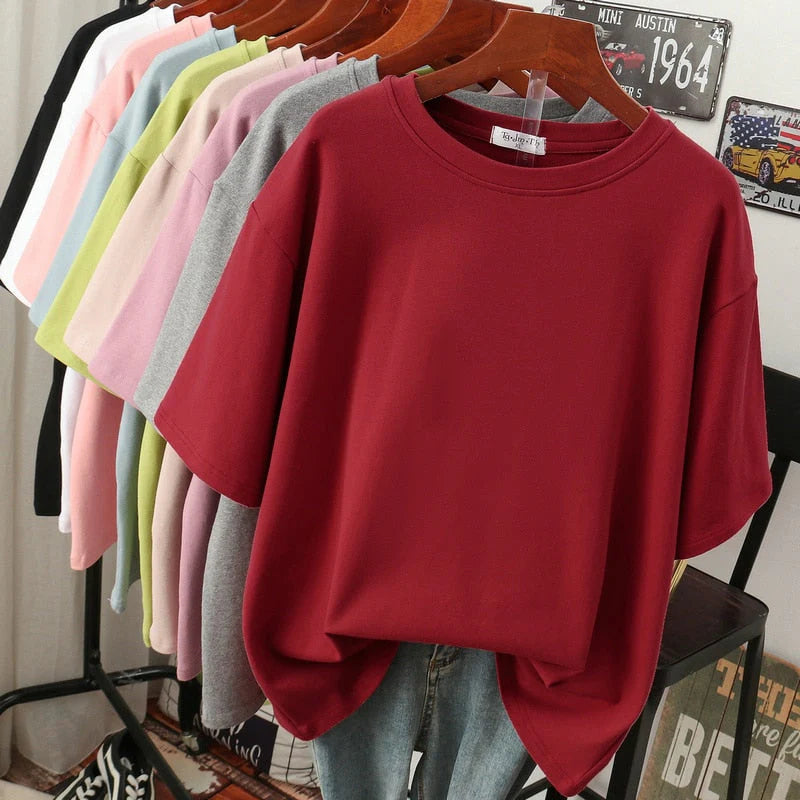 Arabella - Tricou de bumbac lejer și mare pentru femei