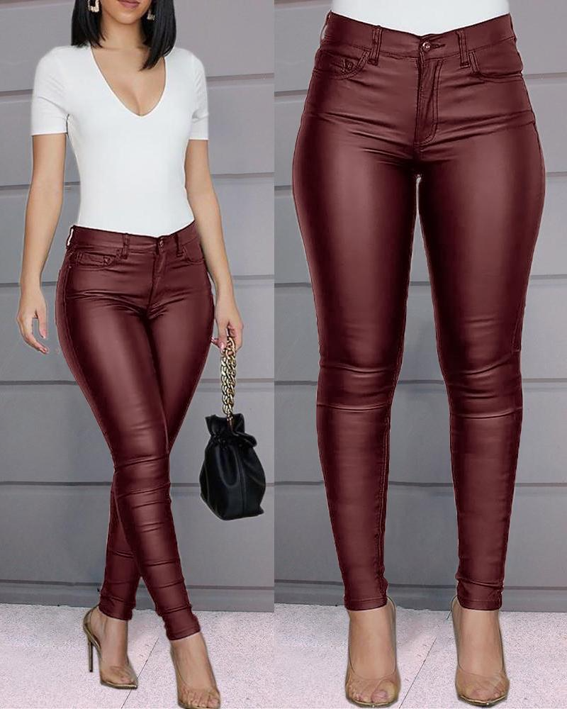 Dina – Pantaloni din piele elastică