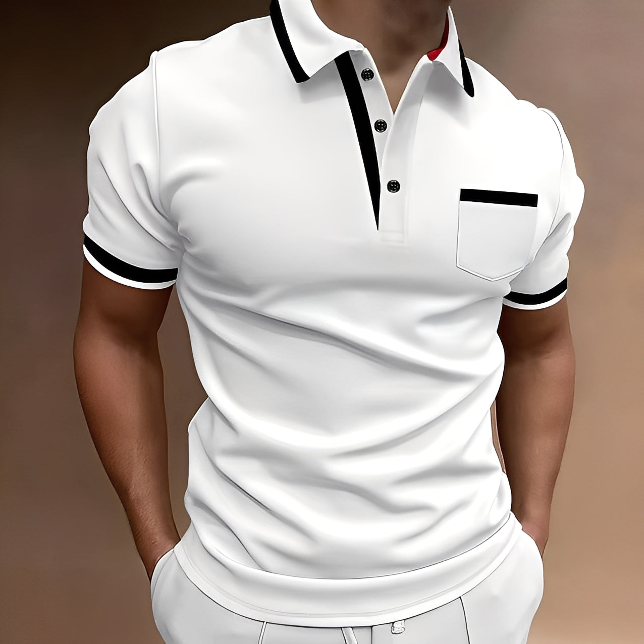 Alijah - Tricou polo elegant și cambrat pentru bărbați