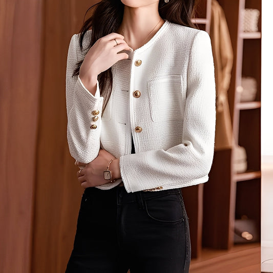 Trecia - Jachetă tweed scurtă și elegantă pentru femei