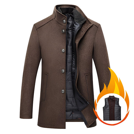 Axton - Jachetă modernă din lână cu vestă pentru bărbați