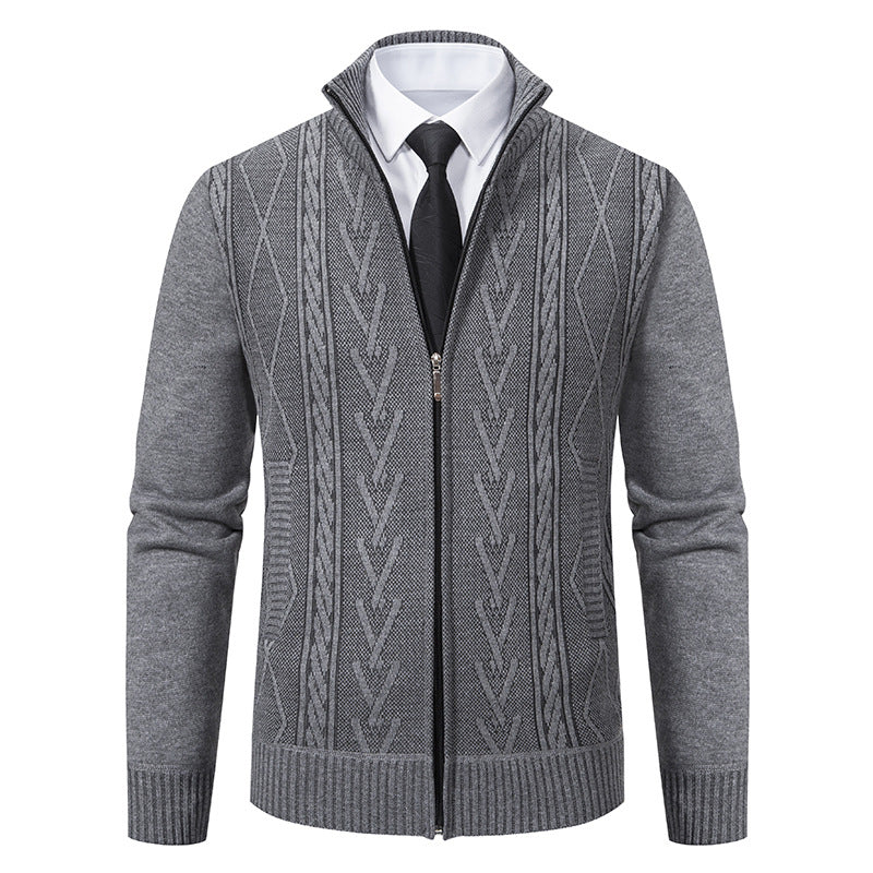 Stafford - Cardigan bărbați cu fermoar, stil elegant