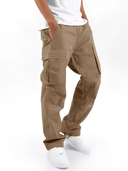Cooper - Pantaloni cargo relaxați cu șnur pentru bărbați