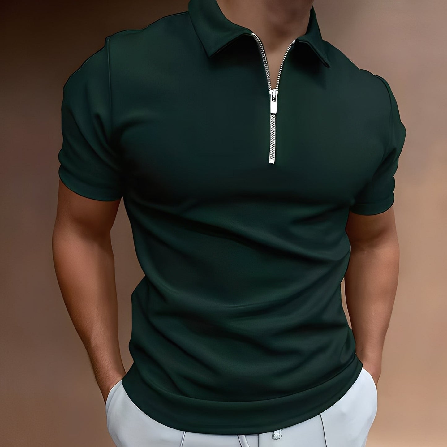Hubert - Polo Shirt Elegant with Fastening for Men