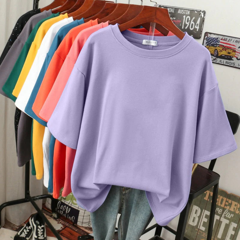 Arabella - Tricou de bumbac lejer și mare pentru femei