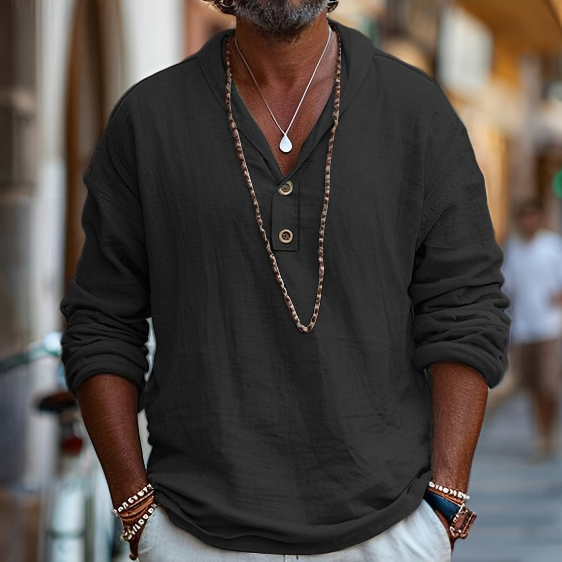 Darren - Cămașă casual cu mâneci lungi pentru bărbați