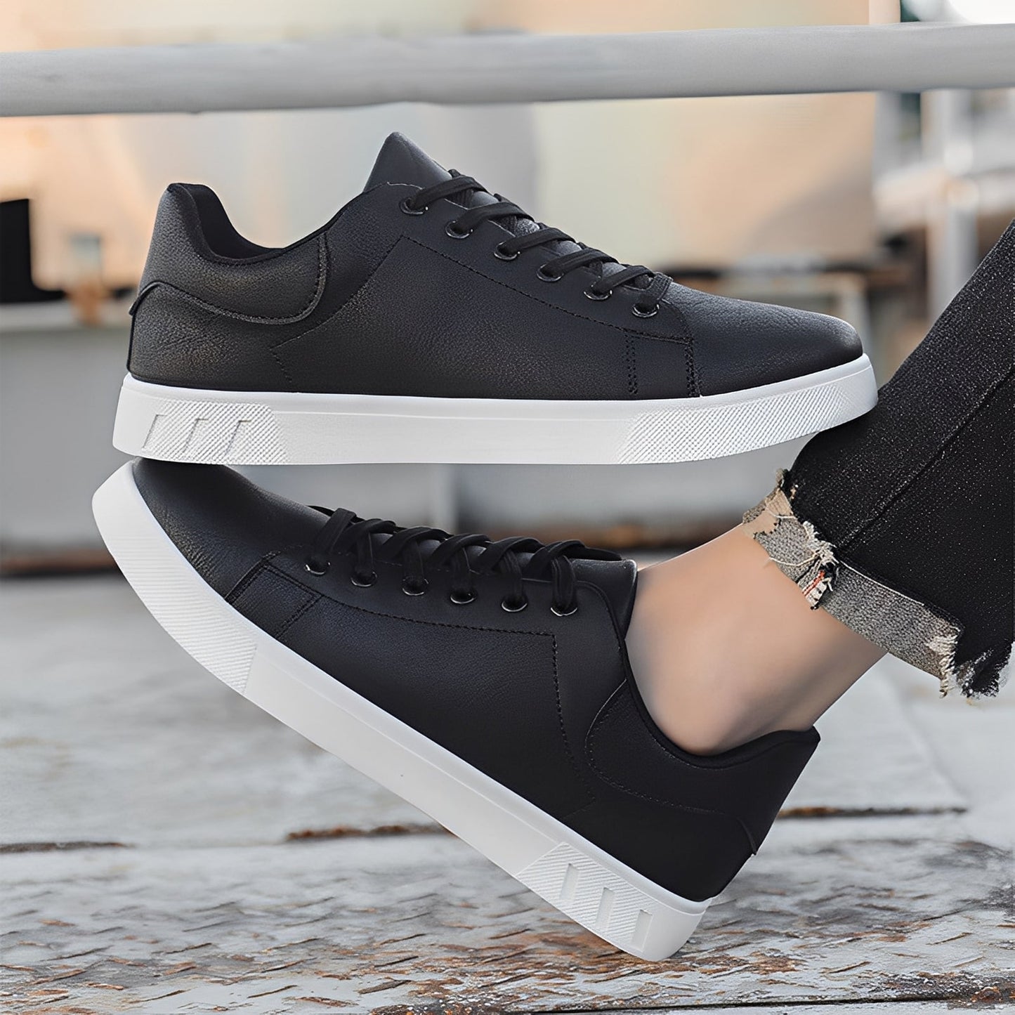 Jerome - Pantofi de piele plati moderni pentru bărbați