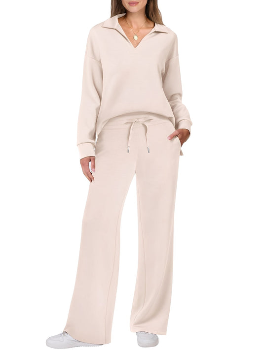 Justina - Set confortabil cu pulover și pantaloni pentru femei
