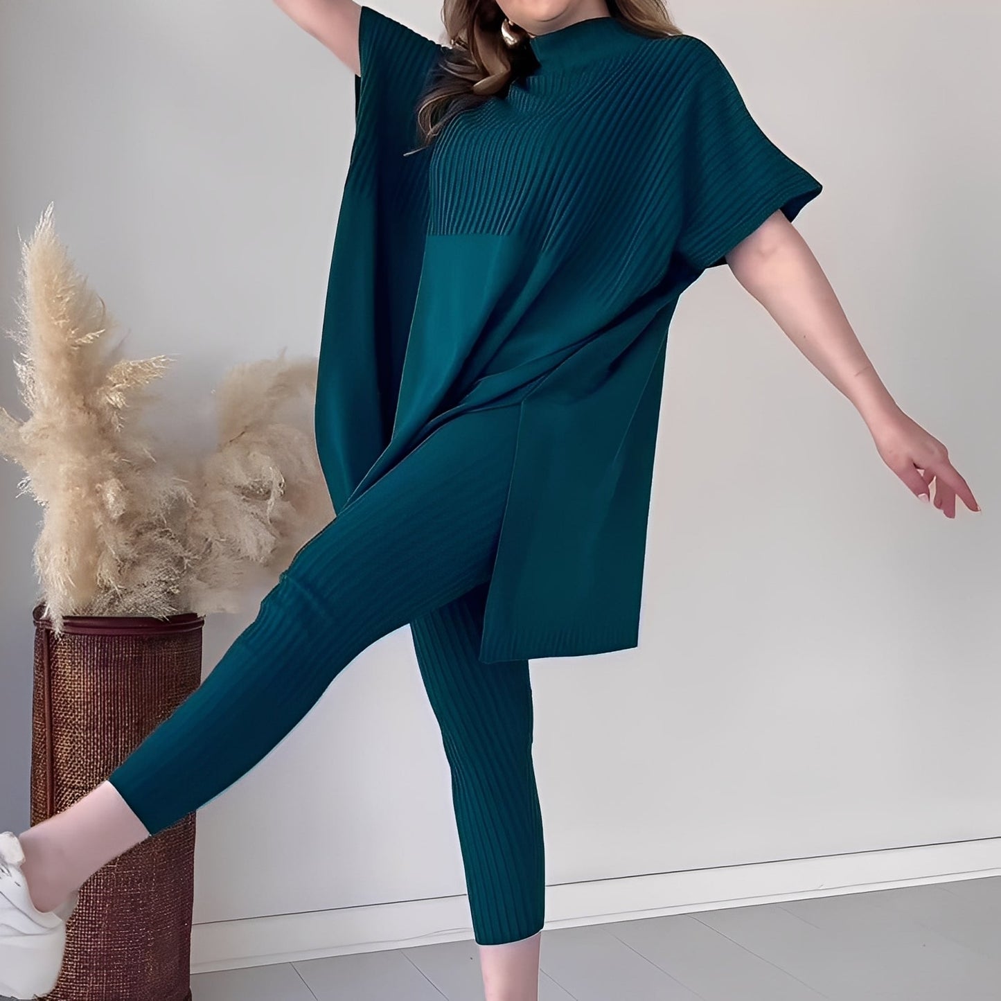 Roxanna - Set comod din tricot, din două bucăți, pentru femei
