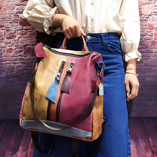Alayna - Clasic rucsac din piele pentru femei