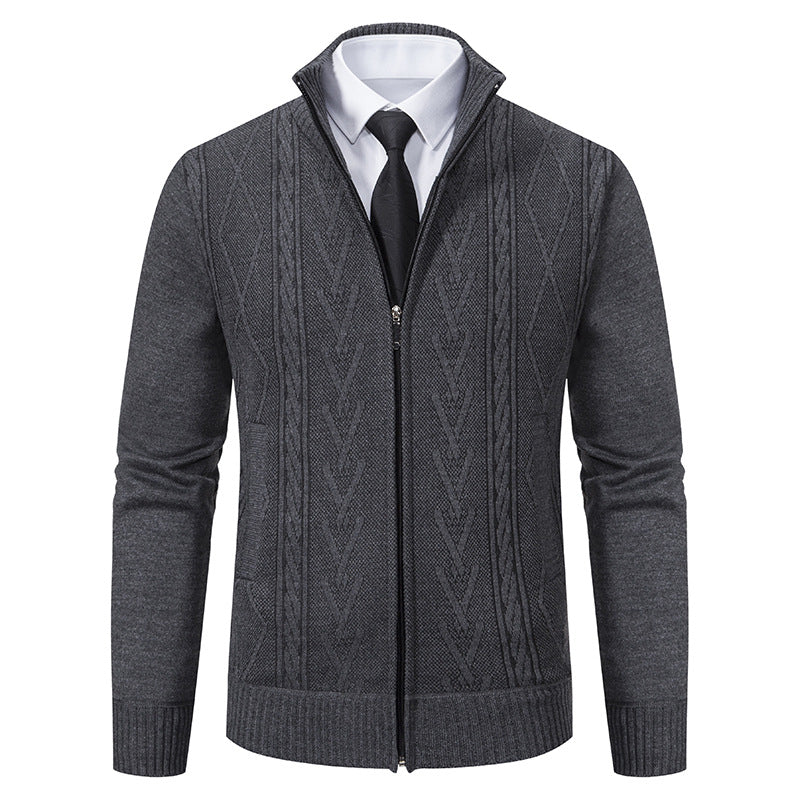 Stafford - Cardigan bărbați cu fermoar, stil elegant