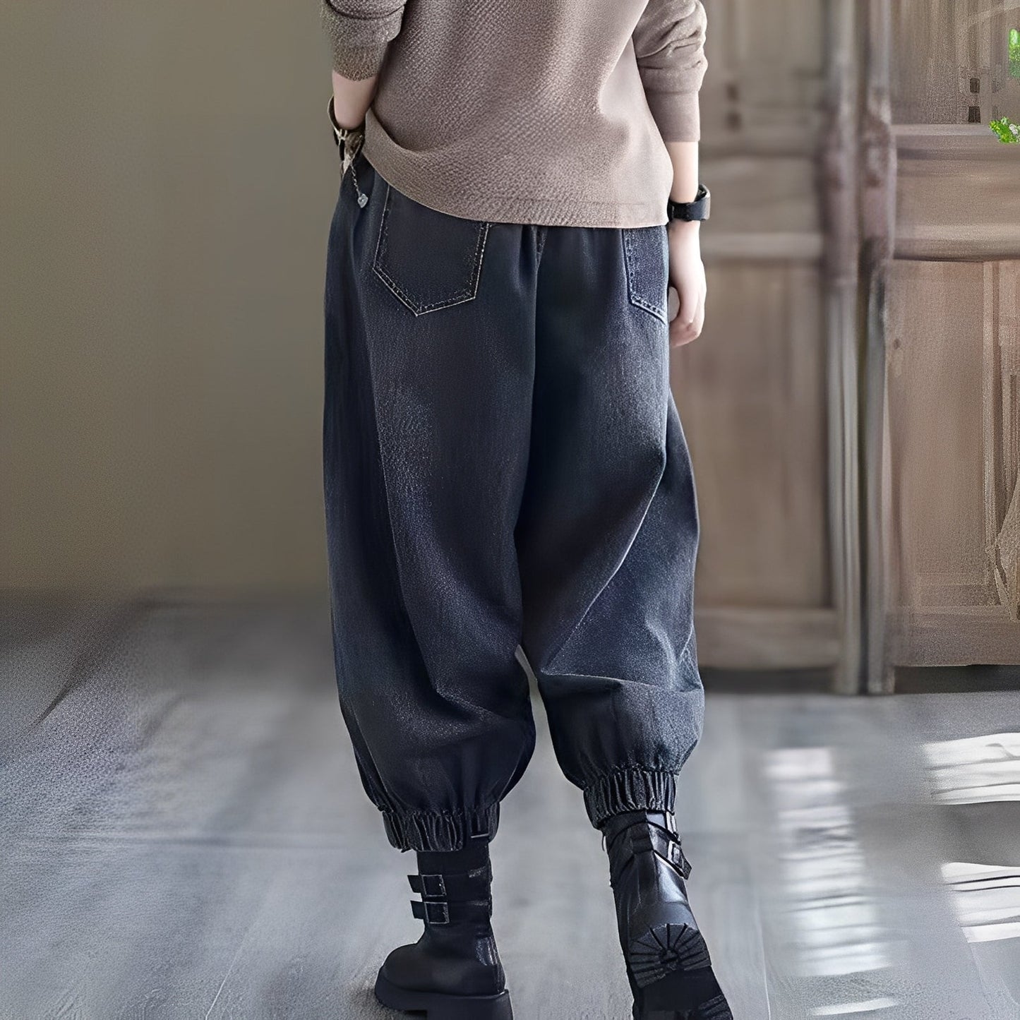 Shyanne - Blugi obișnuiți cu talie elastică pentru femei