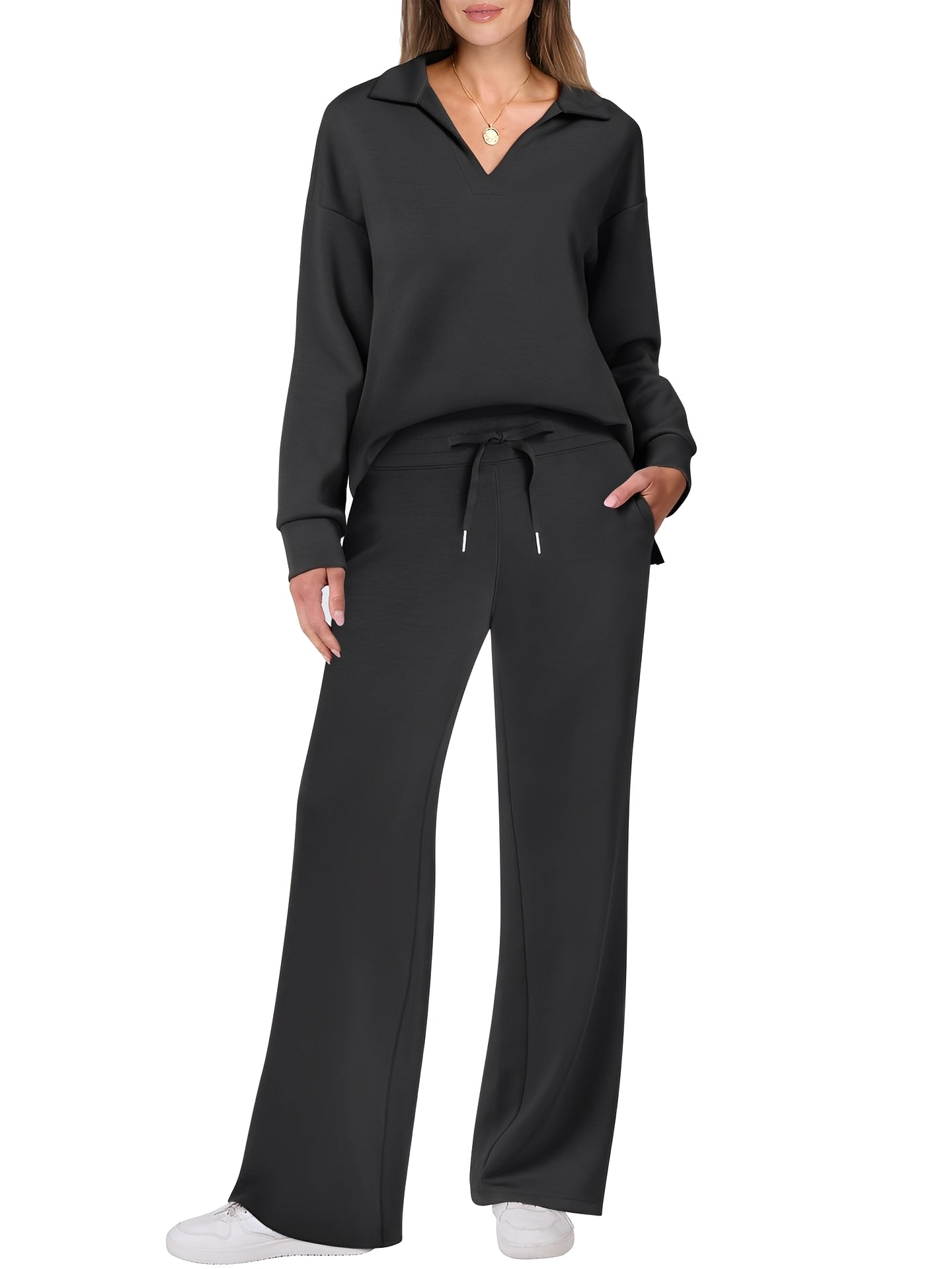 Justina - Set confortabil cu pulover și pantaloni pentru femei