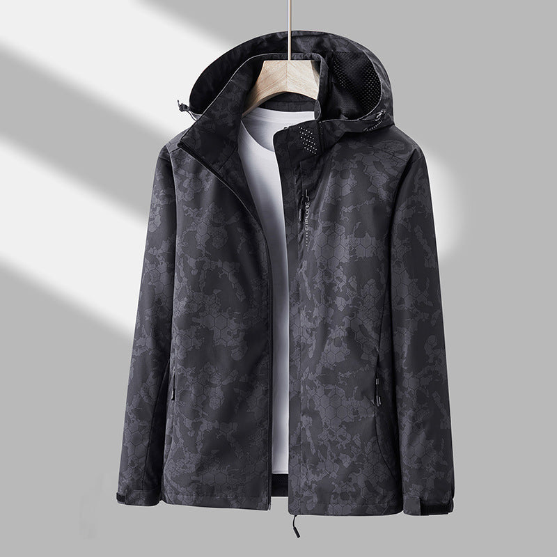 Palmer - Jachetă unisex cu glugă imprimată