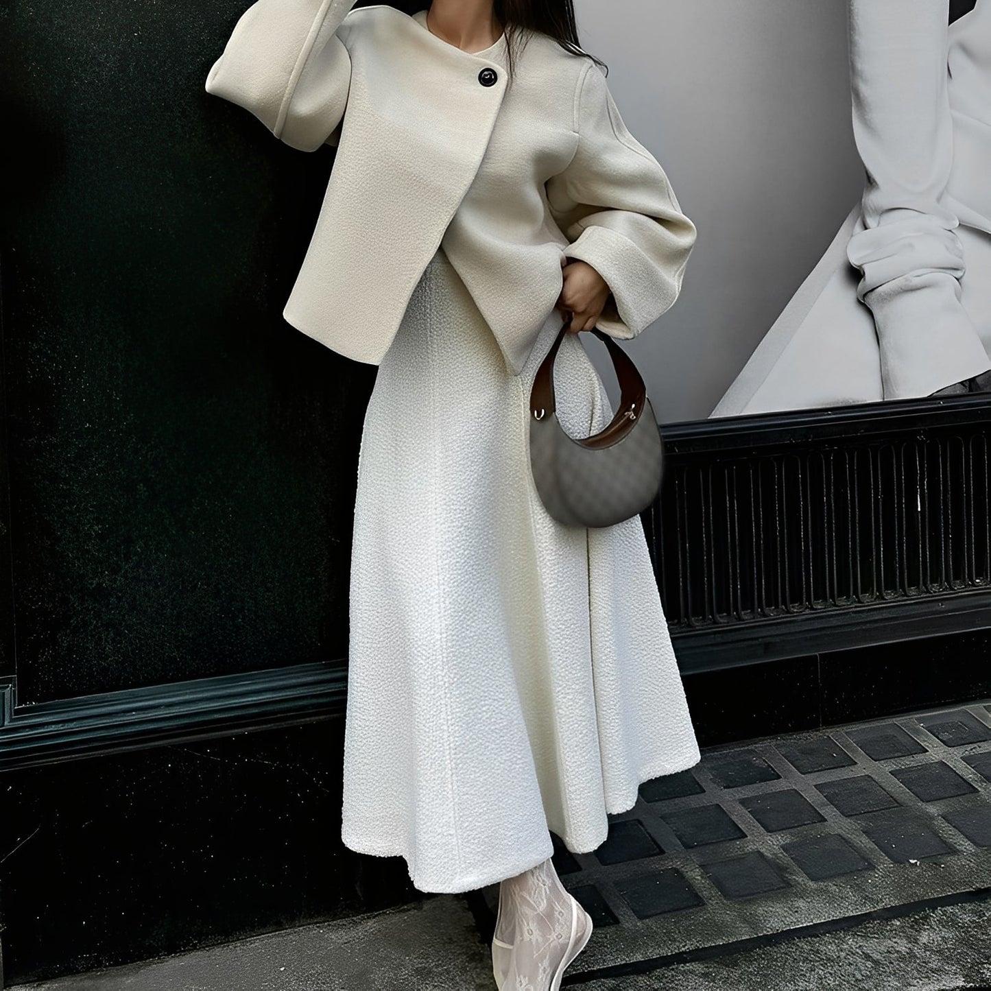 Beatrice - Elegant scurt manta de lână pentru femei