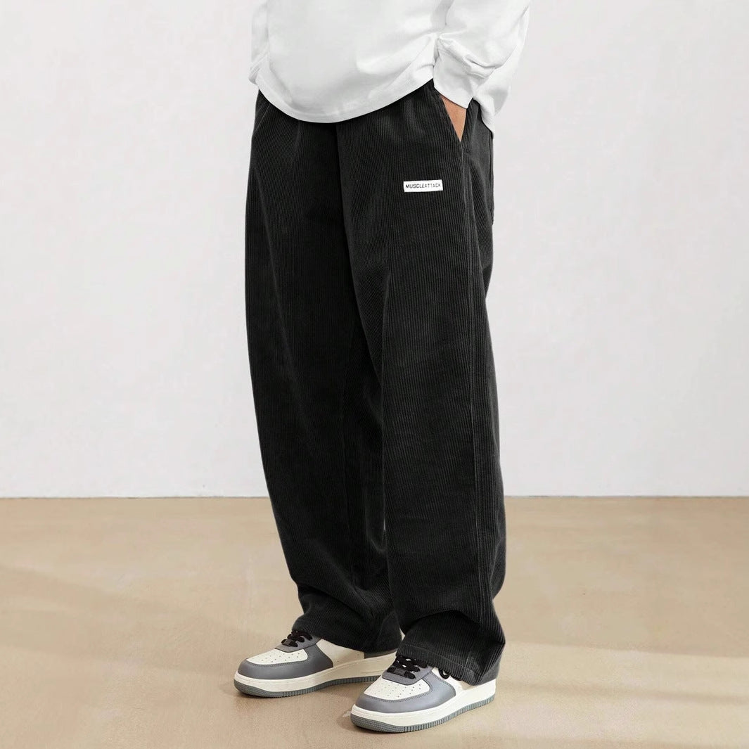 Kenrick - Pantaloni drepți de catifea pentru bărbați
